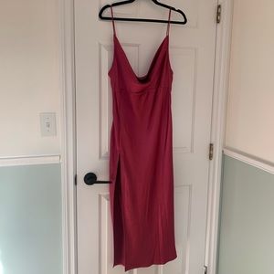 Princess Polly Rose Wine Cowl Neck Midi Dress